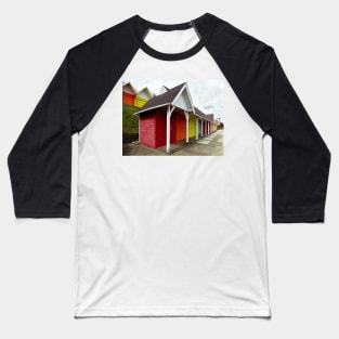 Colourful Beach Huts in the Uk Baseball T-Shirt